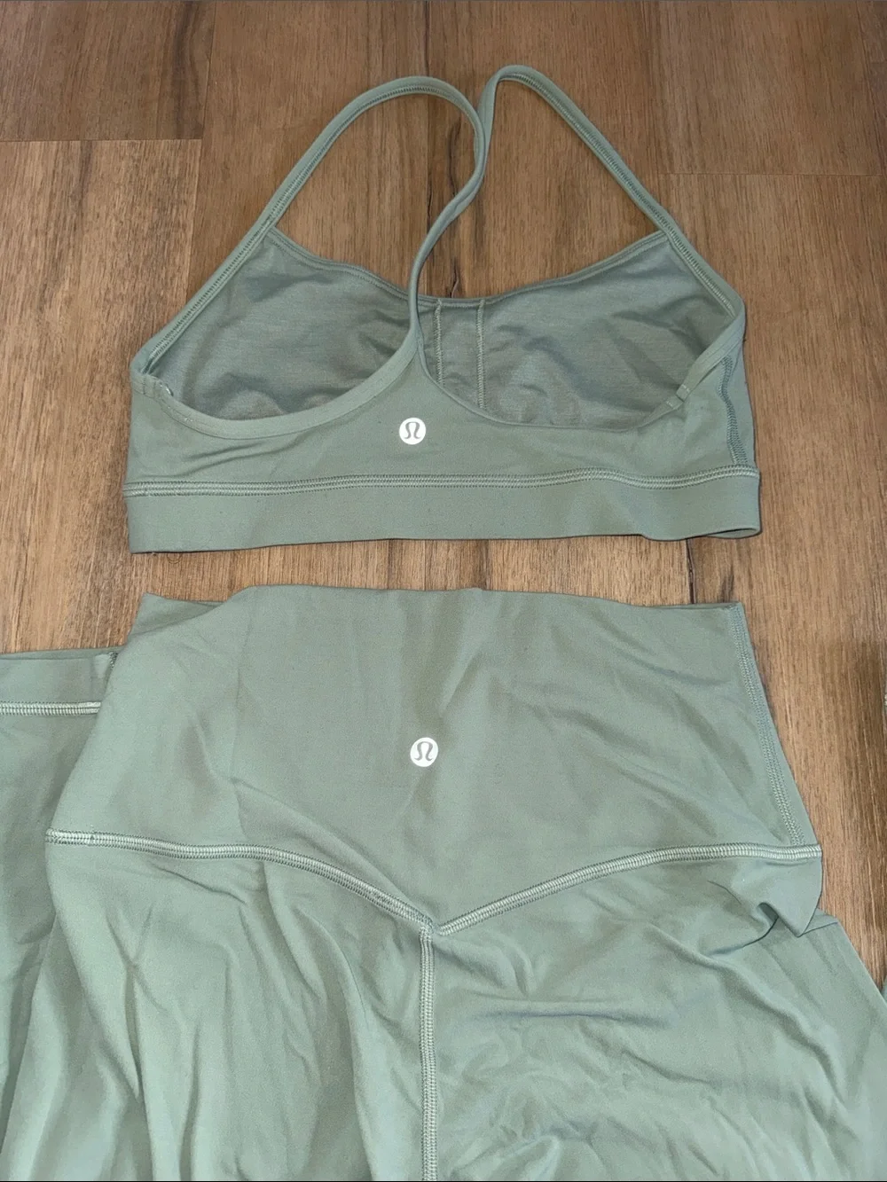 Sage Green Bralette and Legging Set